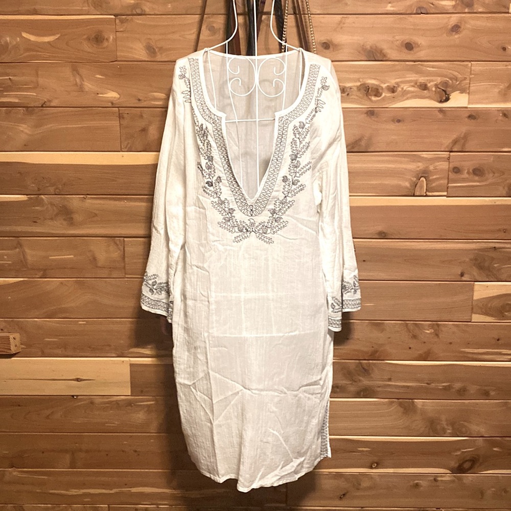 Gauzy White Beach Coverup